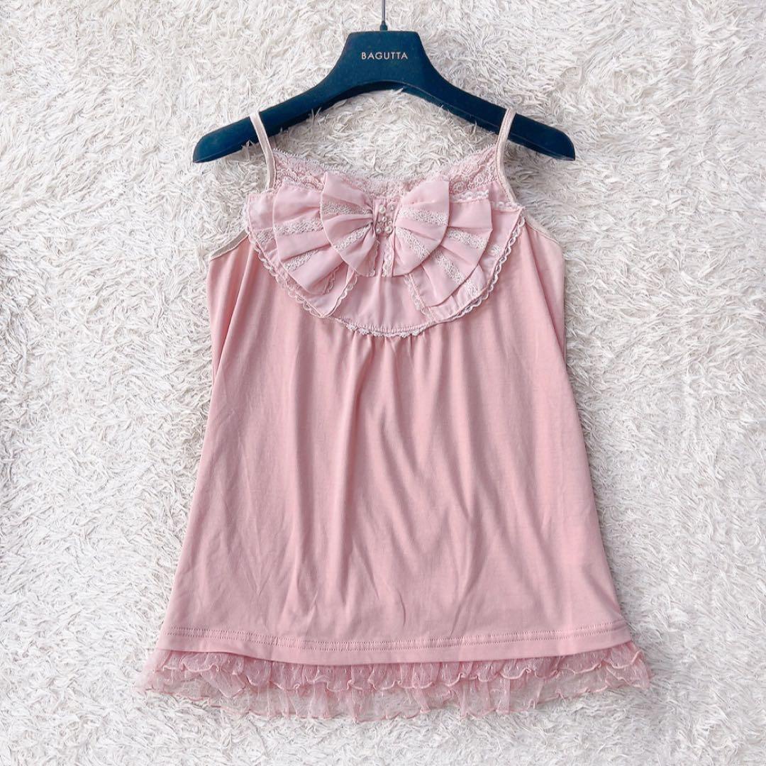 アクシーズファム　リボンキャミソール　y2k フェアリーグランジ　バレエコア