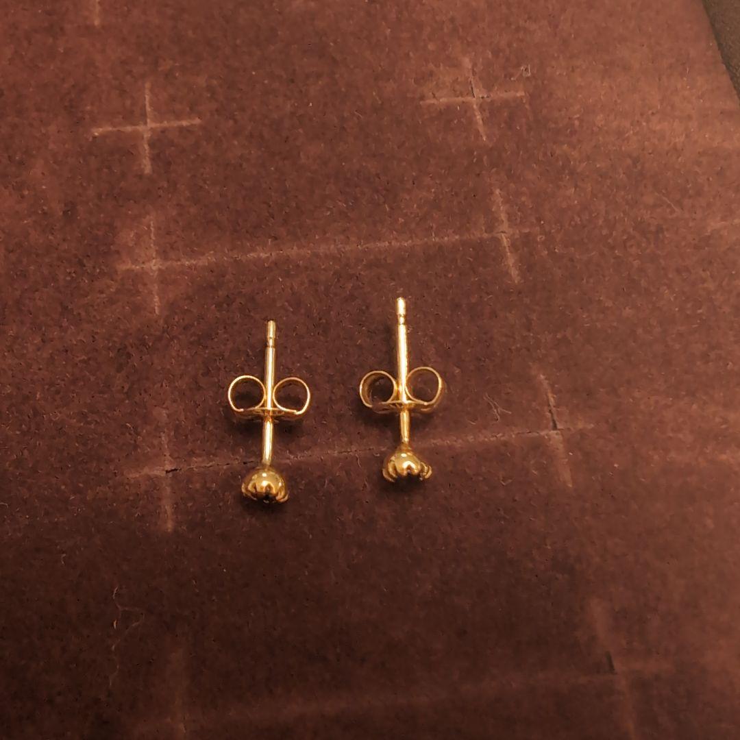 【Ruuu】ete　18K　フルール　ピアス　サファイヤ　9月