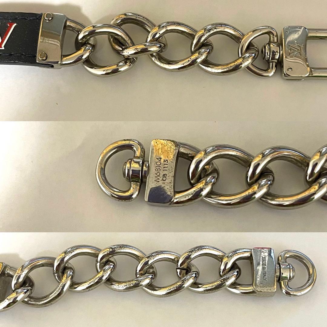 M68104 ルイヴィトン チェーンブレスレットマイLVロゴ　シリアルあり