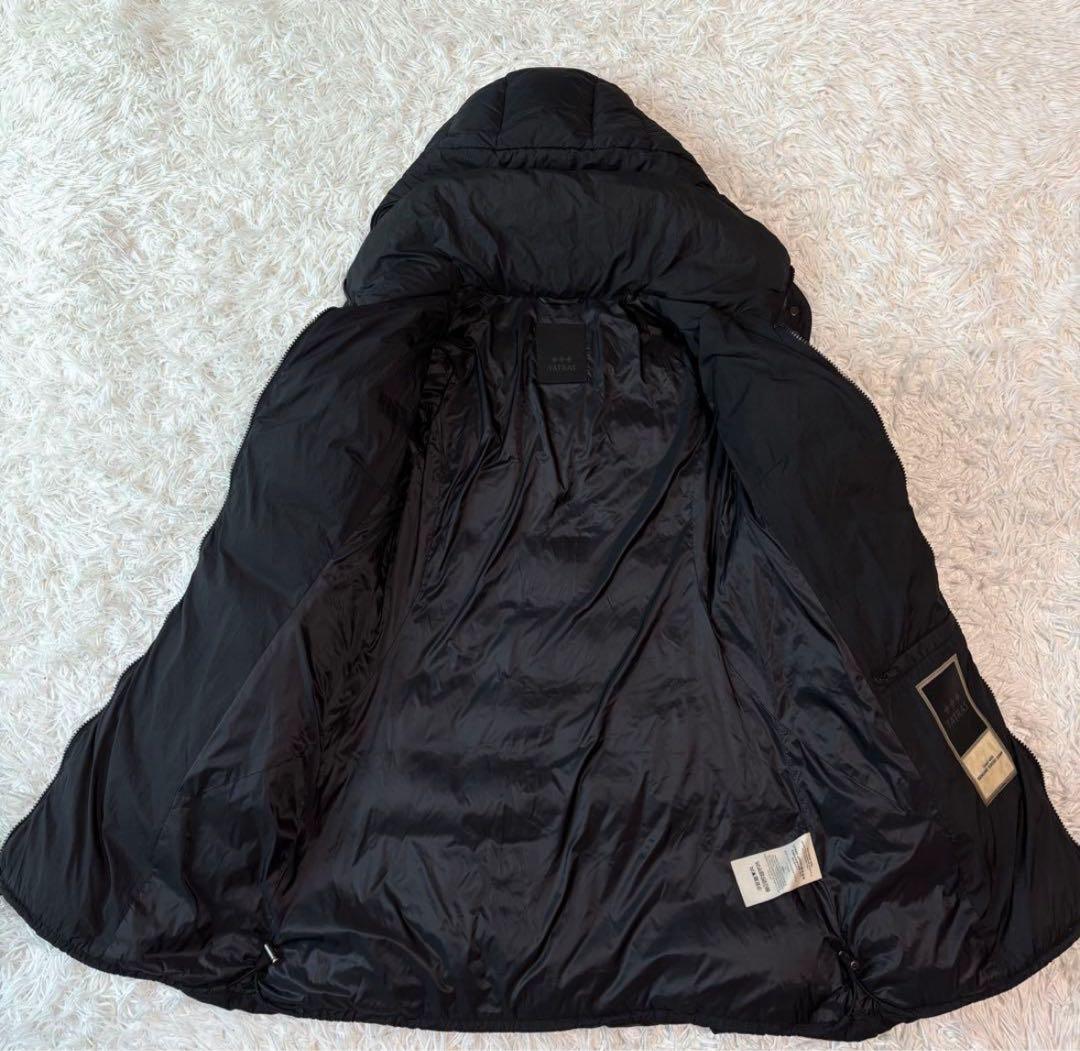 極美品/M✨タトラス ダウンコート ポリテアマ 2way ロング ナイロン 黒