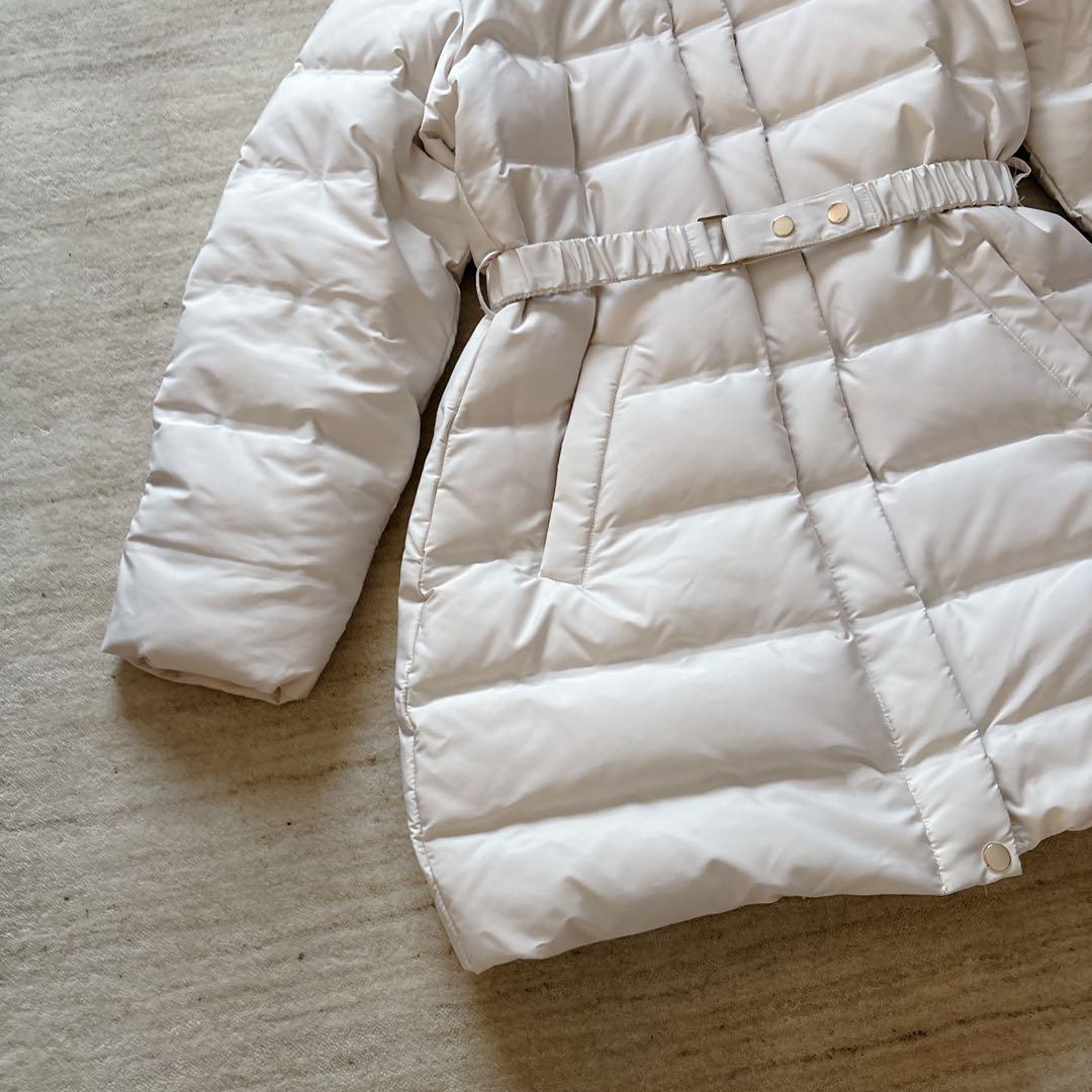 未使用 ZARA 2025AW ダウンジャケット ミドル丈 白 XL 25aw