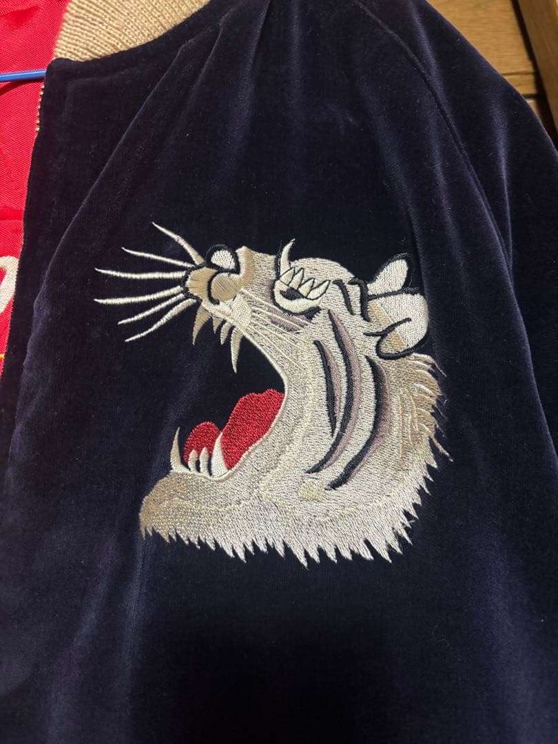 Orient Expressスカジャン リバーシブル虎、龍刺繍 90s
