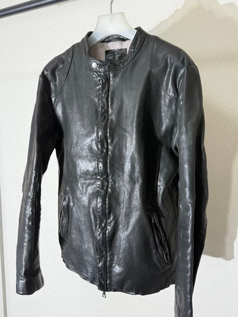 バックラッシュ × リップ ベルギーショルダー レザーライダースジャケット