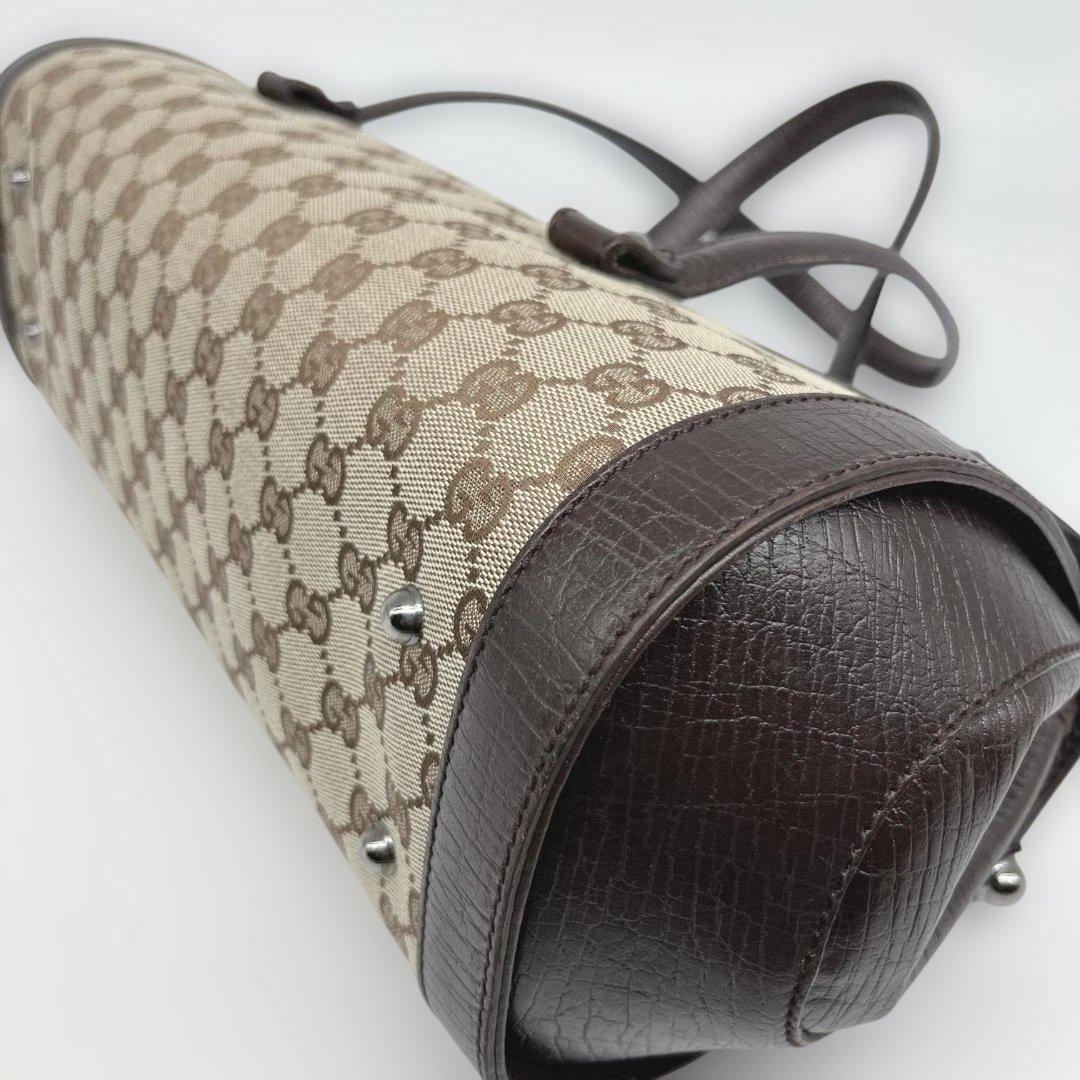 GUCCI グッチ GGキャンバス バンブー ハンドバッグ 筒型 ヴィンテージ