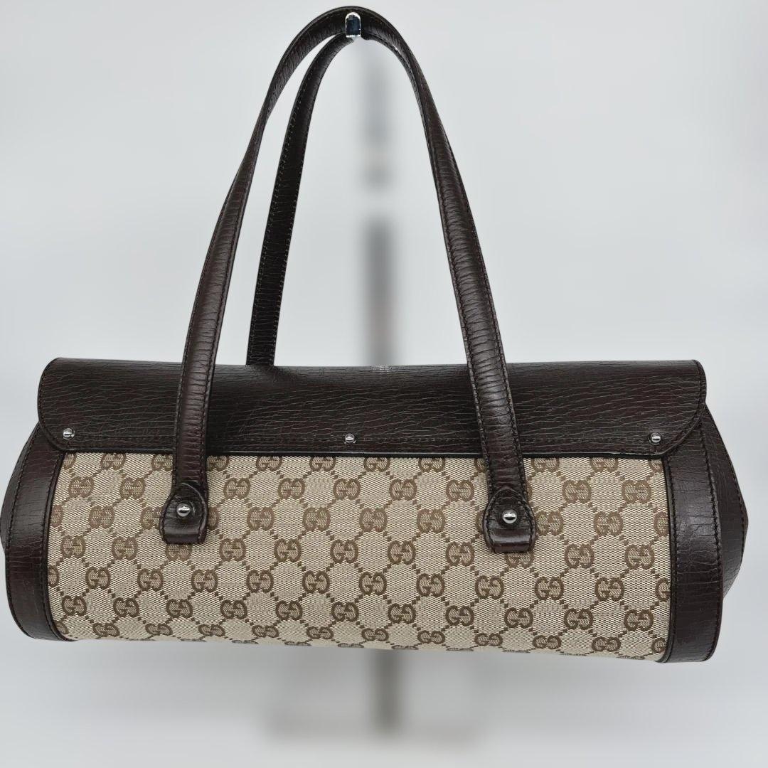 GUCCI グッチ GGキャンバス バンブー ハンドバッグ 筒型 ヴィンテージ