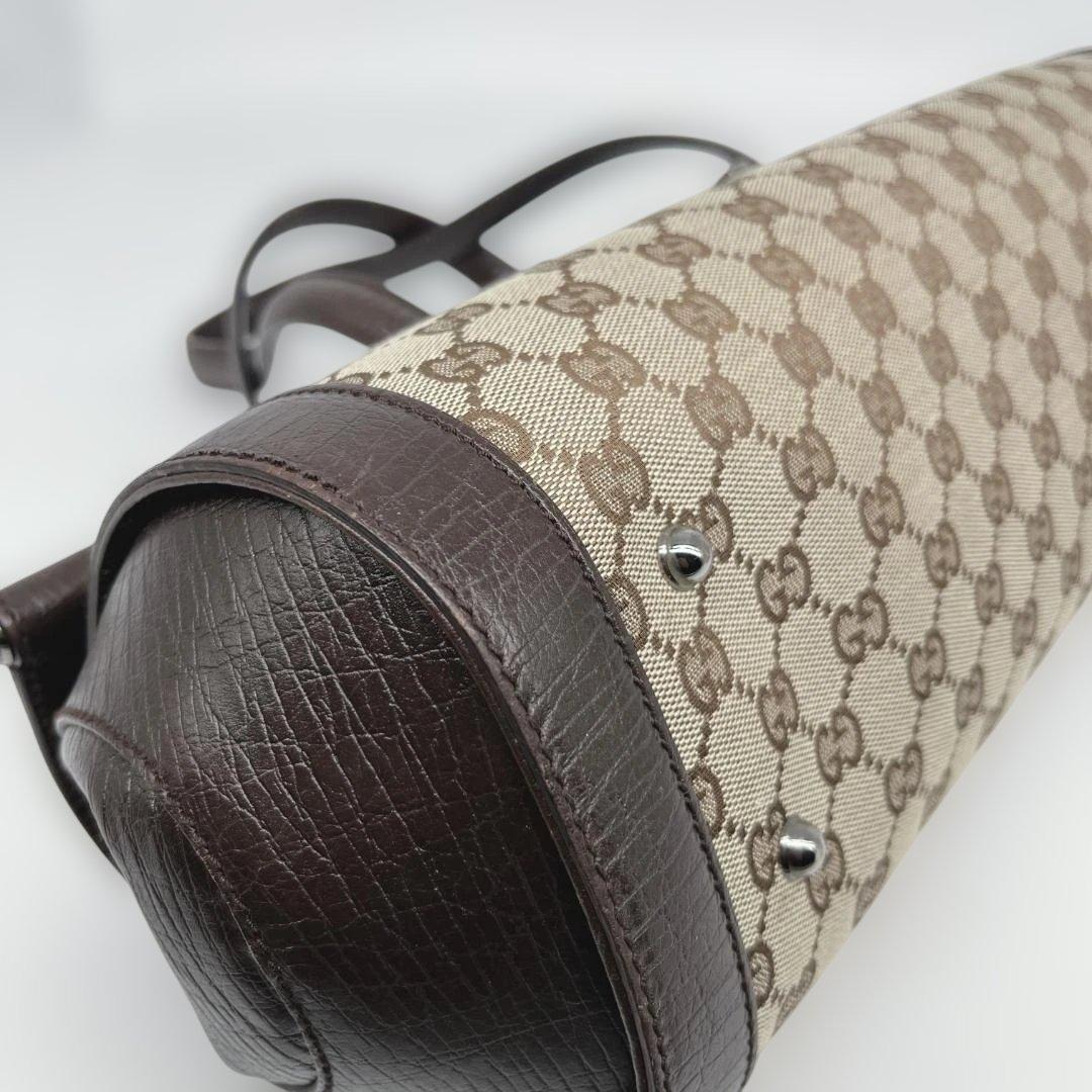 GUCCI グッチ GGキャンバス バンブー ハンドバッグ 筒型 ヴィンテージ