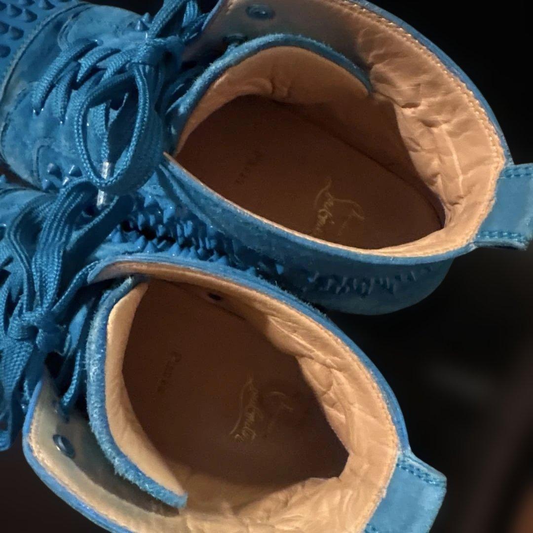 クリスチャン・ルブタン　青　スタッズスニーカー