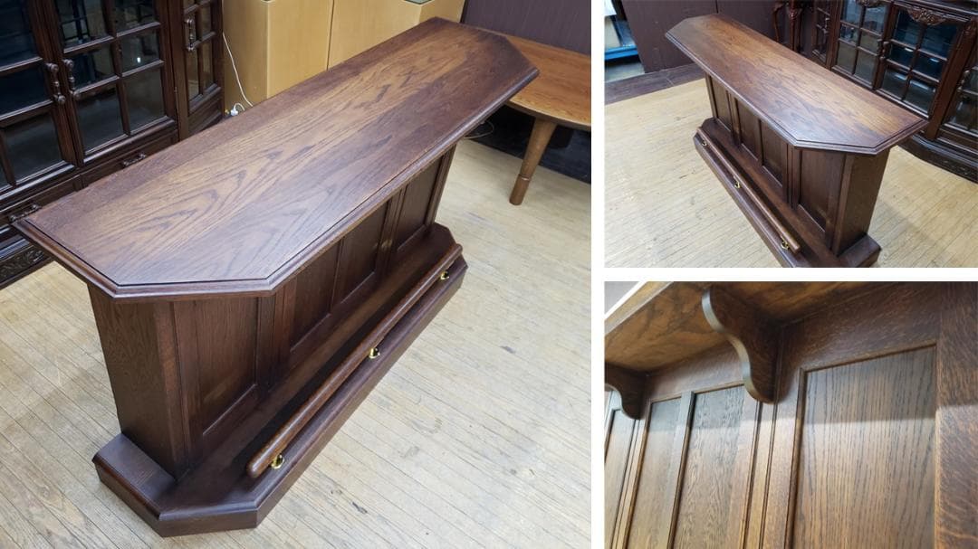 J30　美品！　蝦夷民芸家具　えぞ家具　ホームバーカウンター４点セット