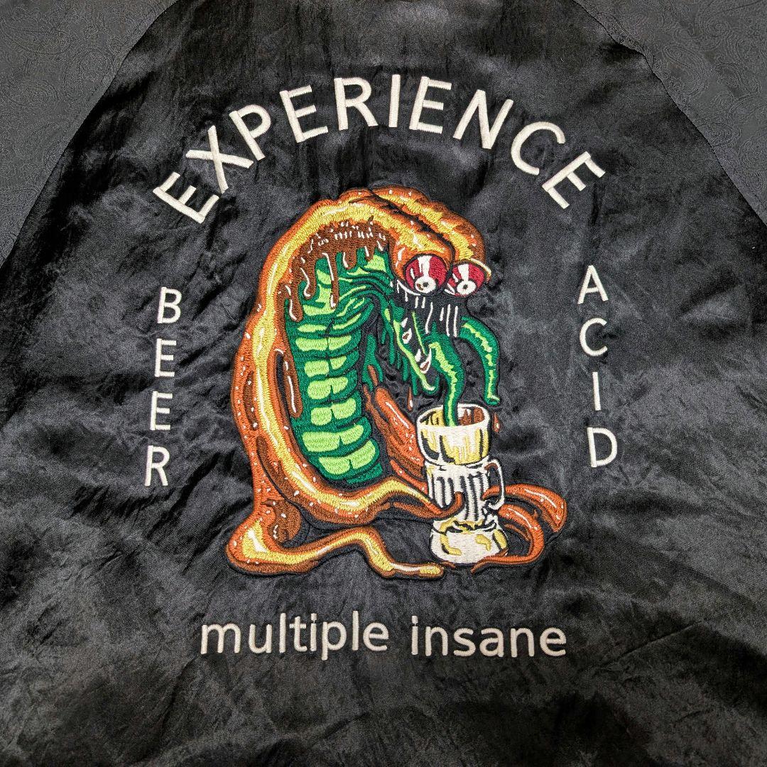 Black Weirdos Satin Jacket スカジャン XL 唾奇