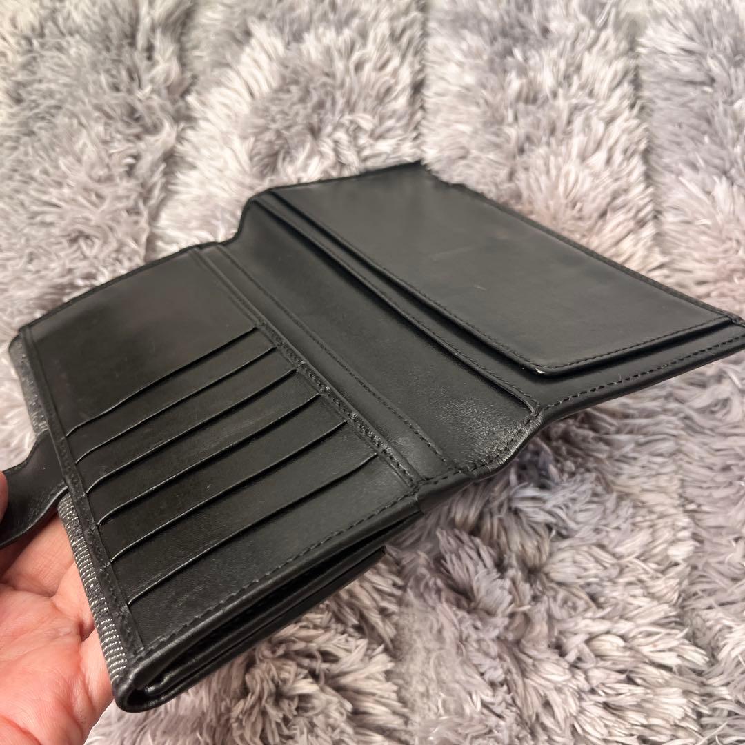 良品　GUCCI GGキャンバス 長財布　ブラック　札入れ　小銭入れ　メンズ