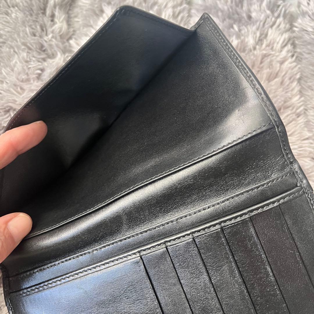 良品　GUCCI GGキャンバス 長財布　ブラック　札入れ　小銭入れ　メンズ
