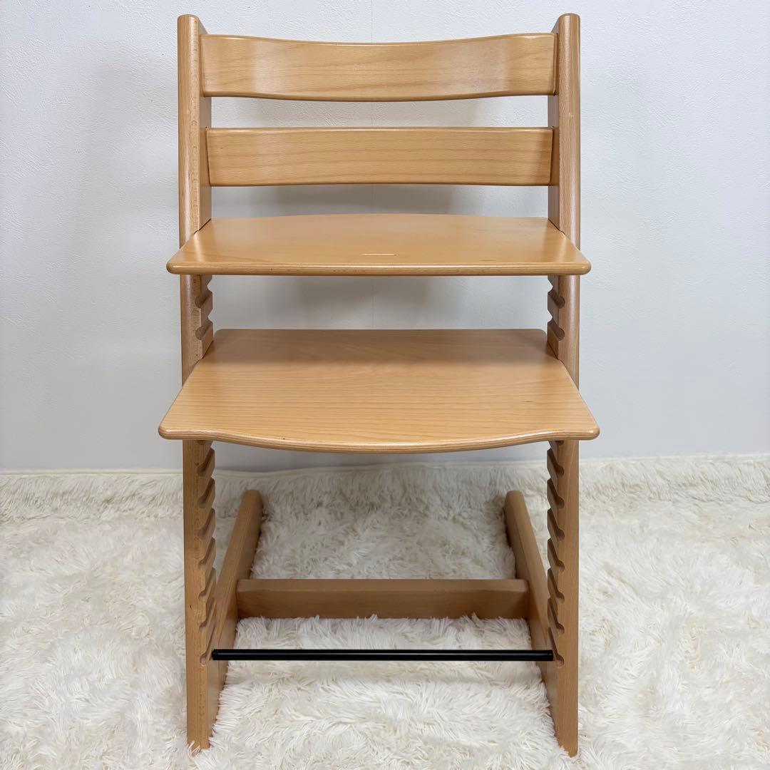 ストッケ　トリップトラップ　ナチュラル　ベビーセット&トレイ&ハーネス付