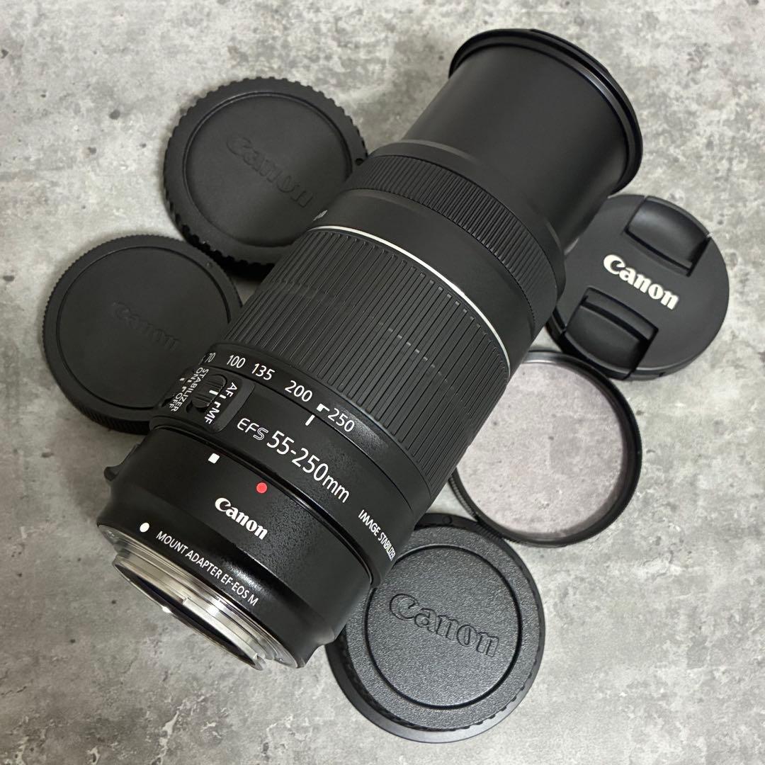 ⭐️美品⭐️Canon EFS 55-250 II & EF-EOS M アダプター
