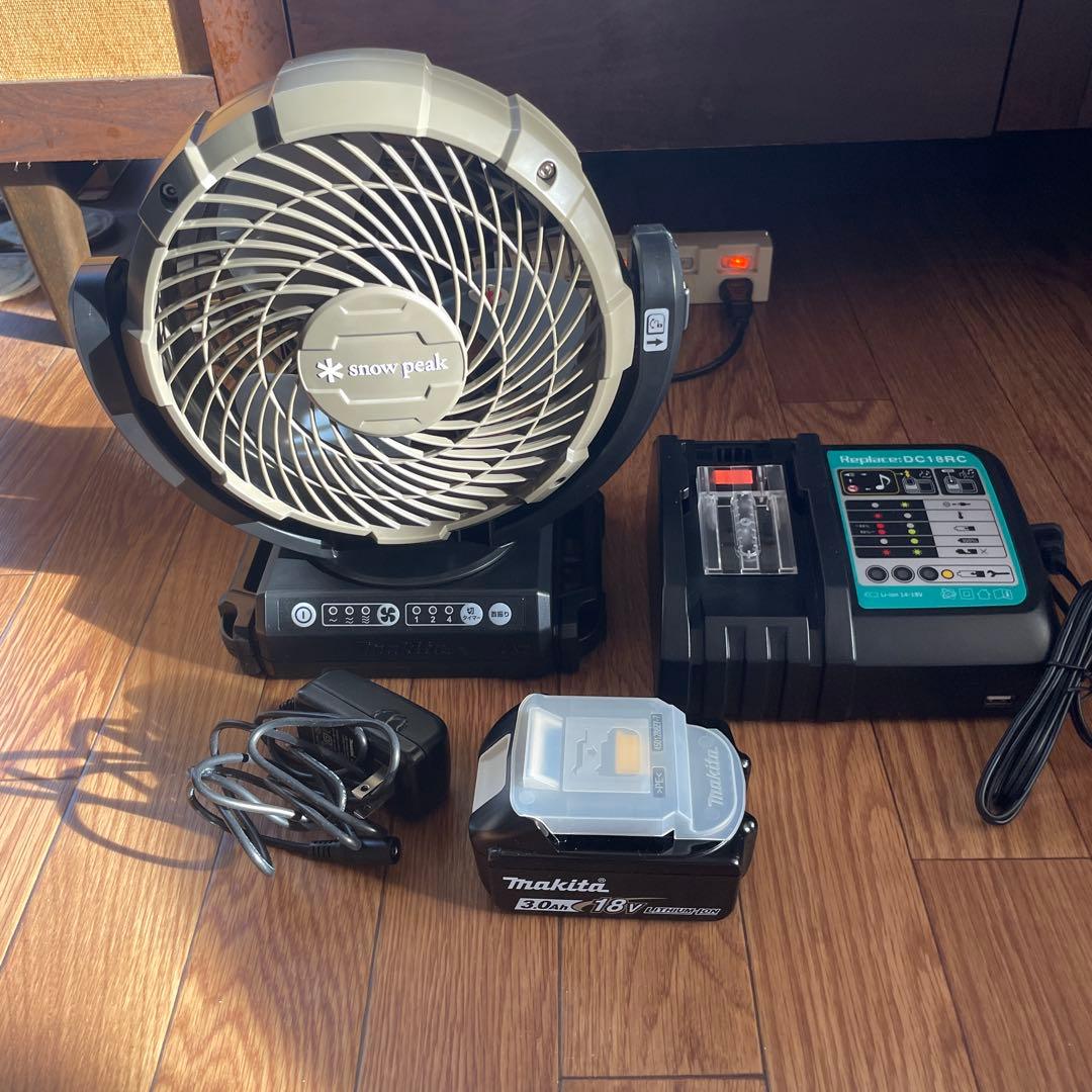  peak 扇風機 DC18RC 充電器付き