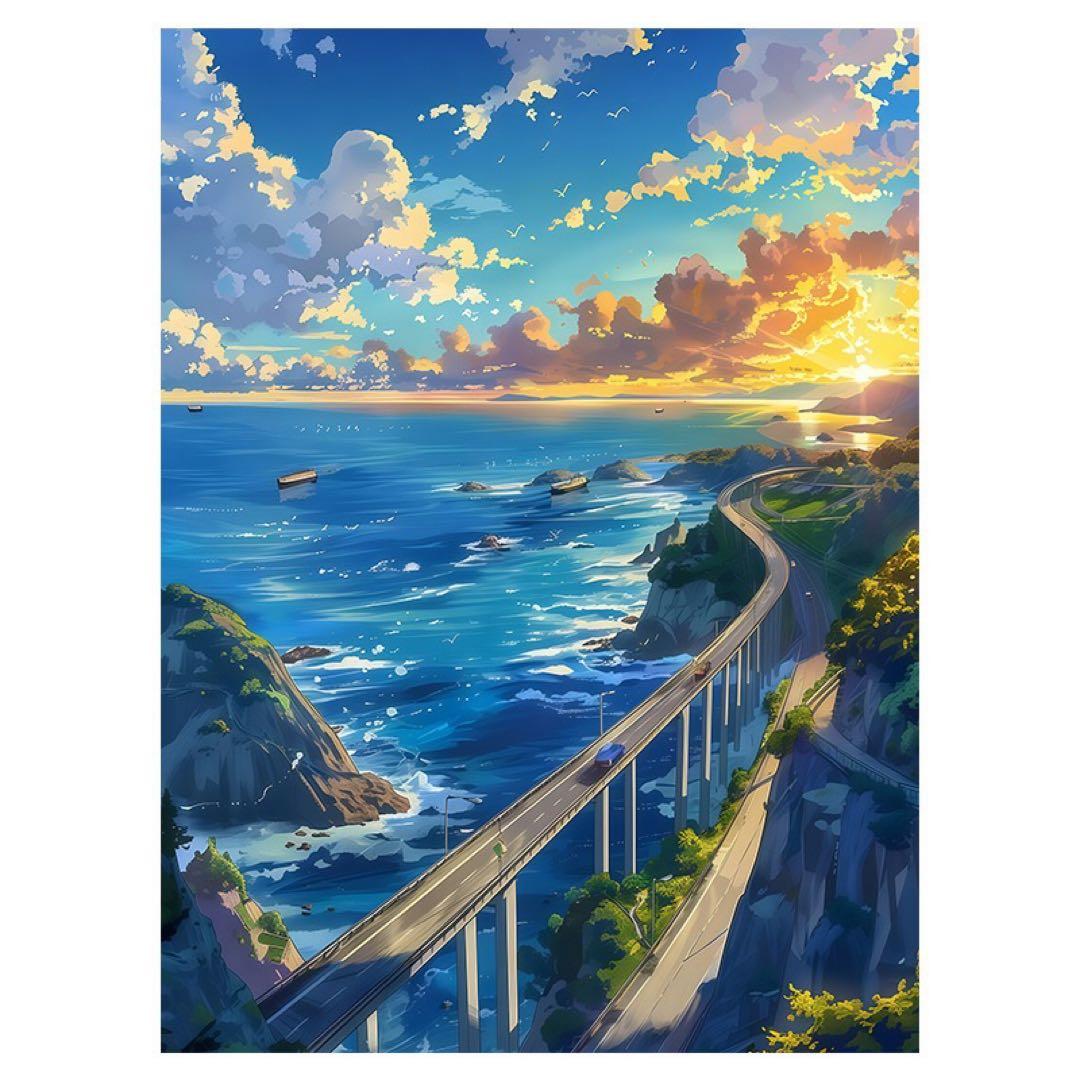 アニメーション風景画 A4サイズ