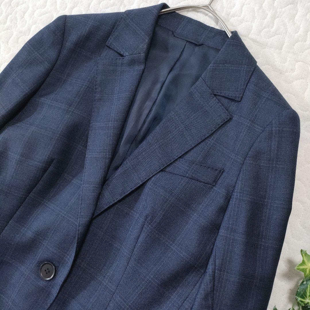 ザ・スーツカンパニー×REDA　セットアップ　チェック　ネイビー　36/34