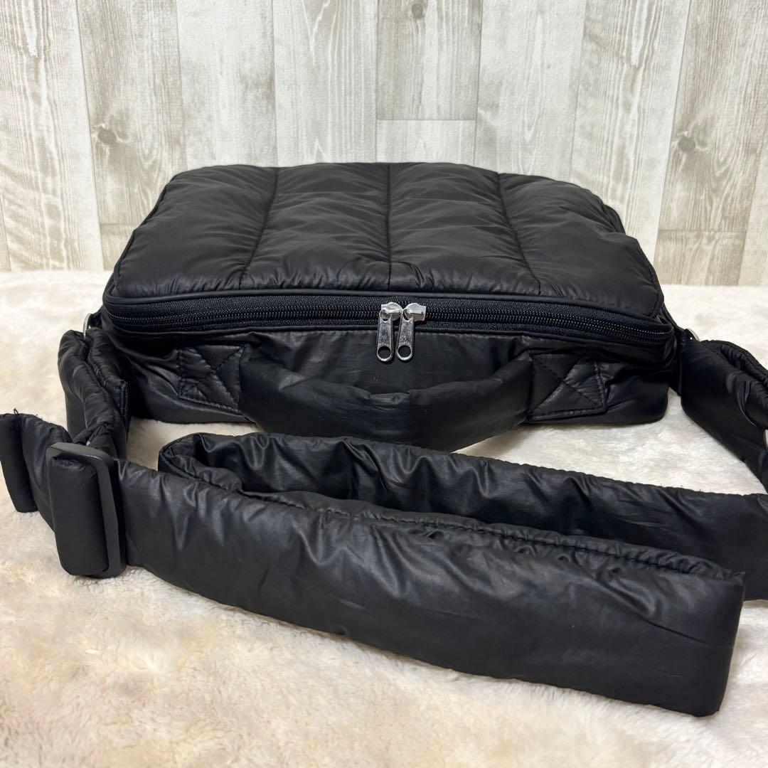 calin マザーズバッグ　ブラック　マグネット キルティング