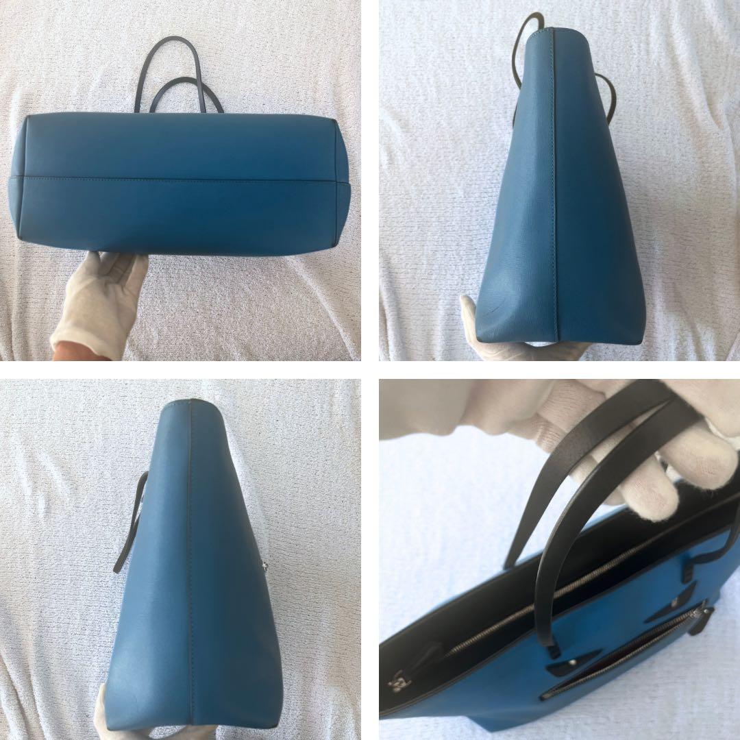 フェンディ FENDI モンスター バグズアイ トートバッグ ブルー