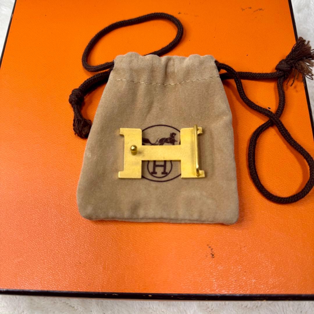 良品☆ エルメス　コンスタンス　ミニ　リバーシブル　レザーベルト　ゴールド　H型