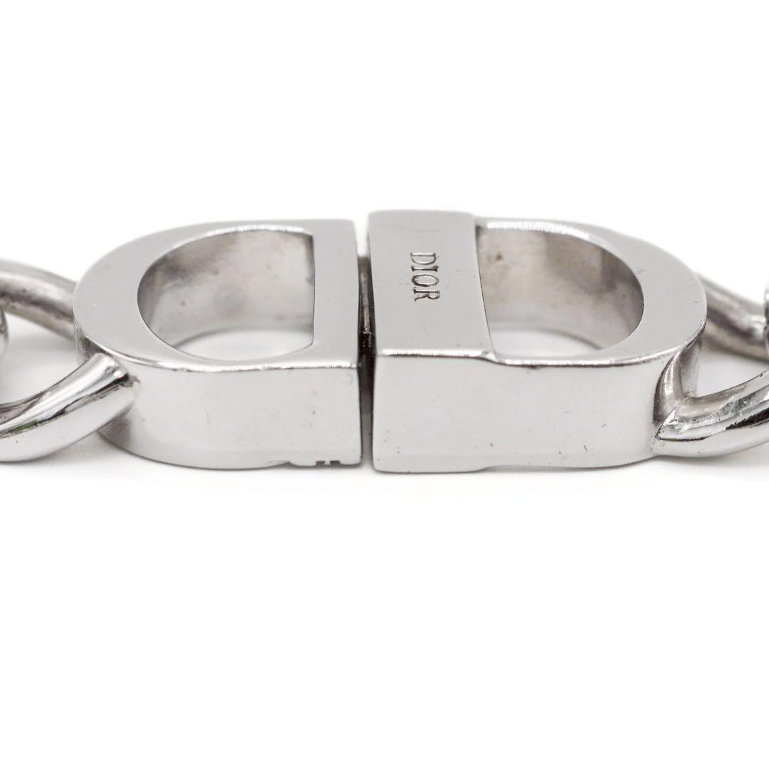 【美品】ディオール CD Icon チェーンリンク ネックレス シルバー