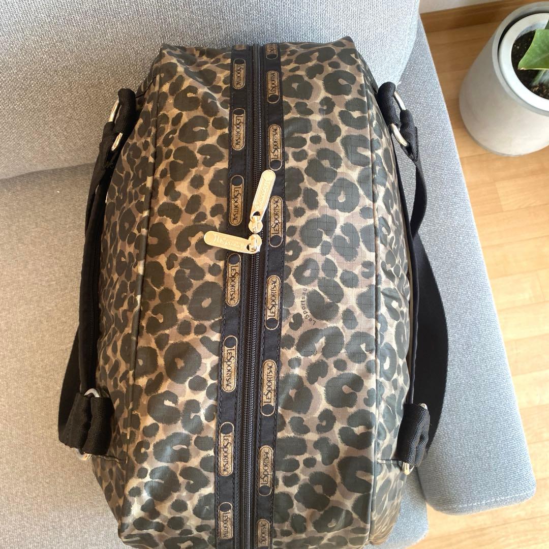 【極美品　廃盤型】レスポートサック　アビーキャリーオン　ボストンバッグ　ヒョウ柄