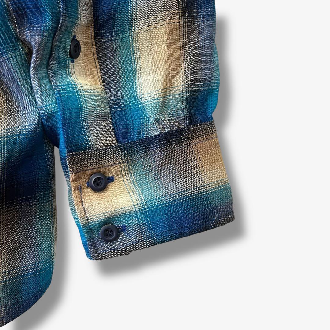 y01626 70s-80sUSA製　サー・ペンドルトン ウールシャツ　チェック