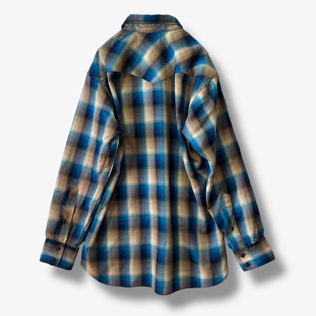 y01626 70s-80sUSA製　サー・ペンドルトン ウールシャツ　チェック