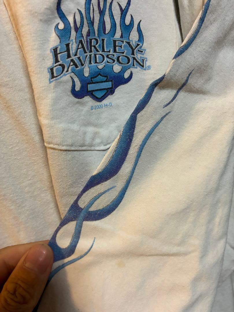 Harley Davidson 長袖Tシャツ フレイムデザイン 2000年モデル