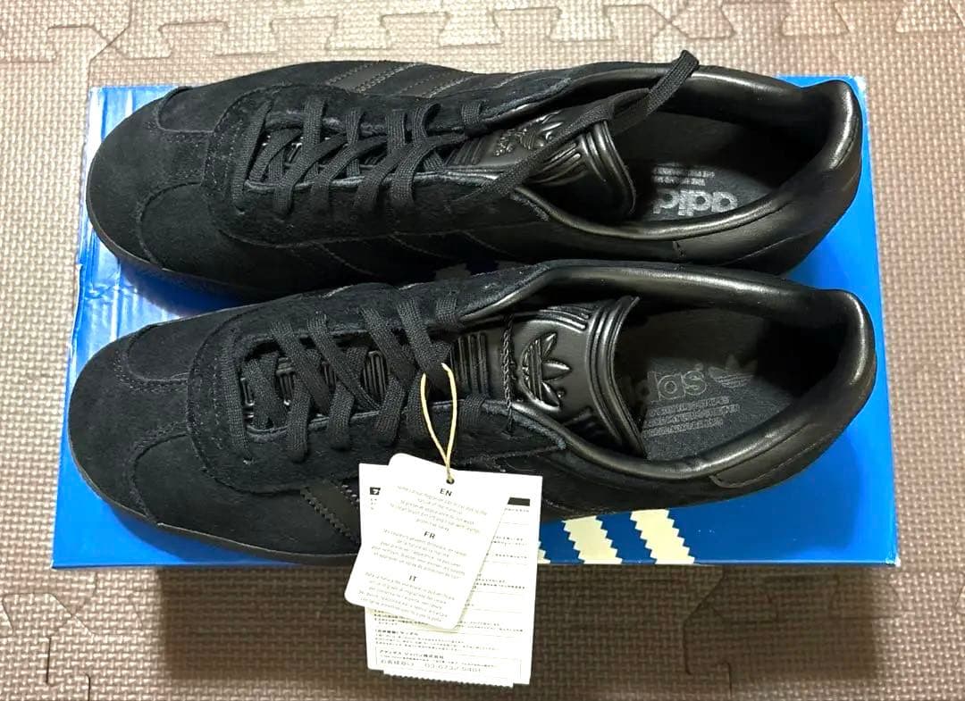 26.5 トリプルブラックGAZELLE ガゼル adidas サンバ タバコ