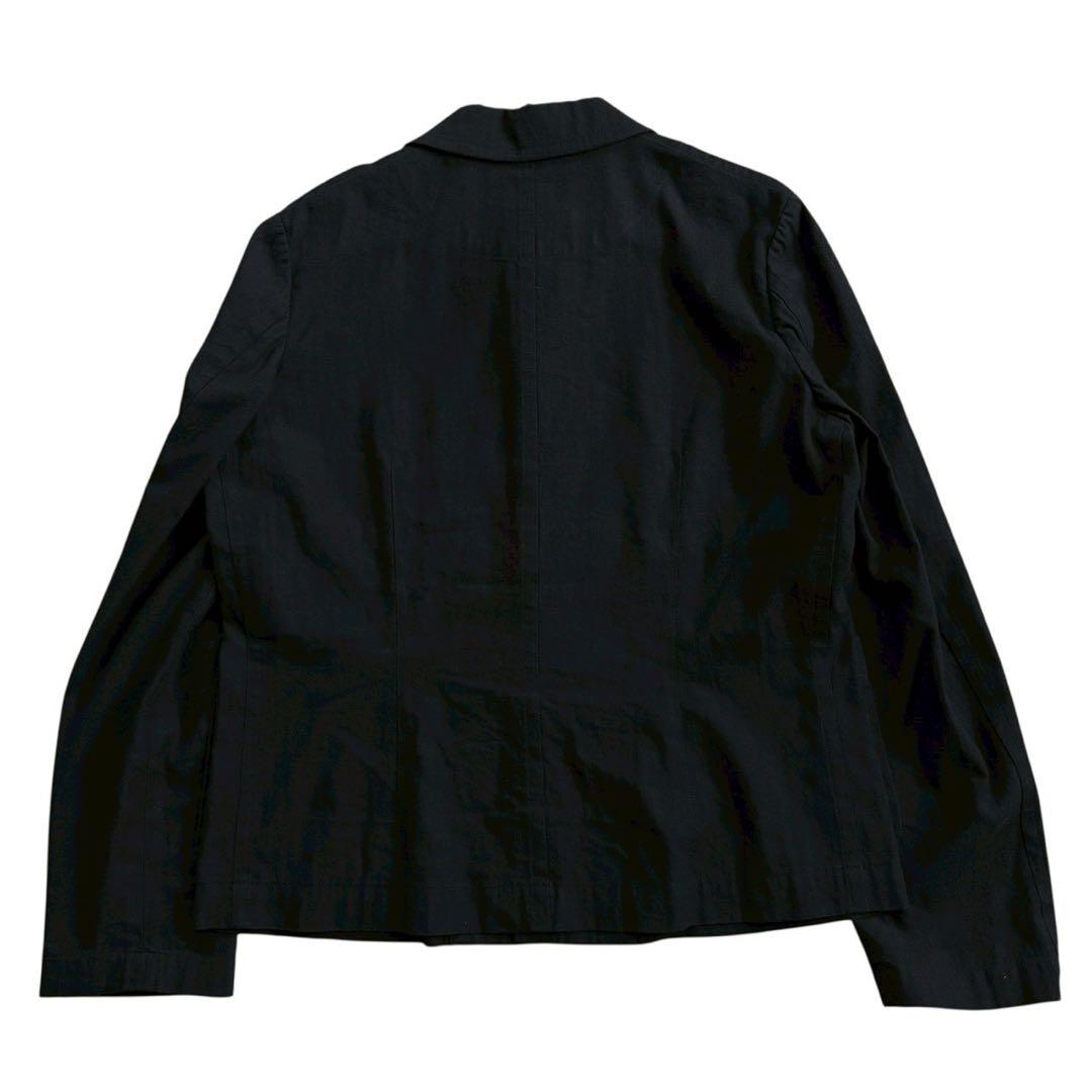 トリココムデギャルソン ブラウス 丸襟 リネン混 ブラック Mサイズ