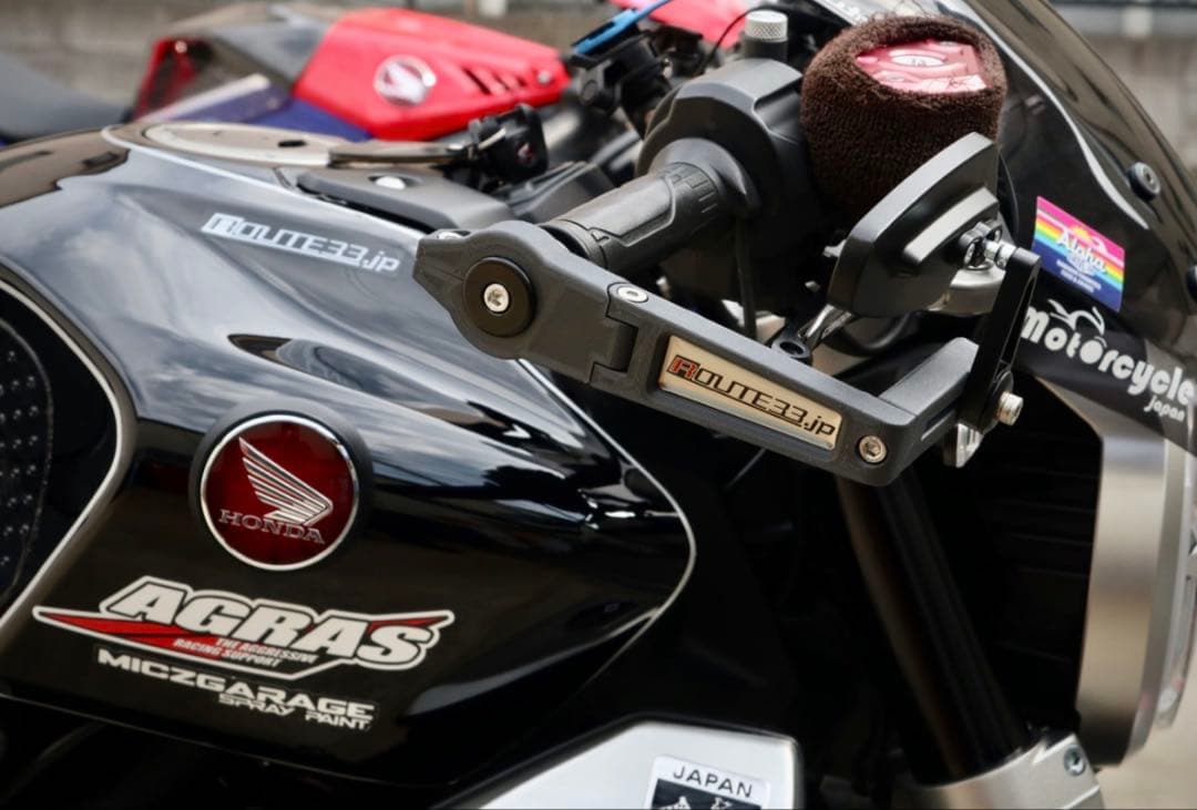 ROUTE33 レバーガードミラー　TYPE2CF （バーエンドミラー）