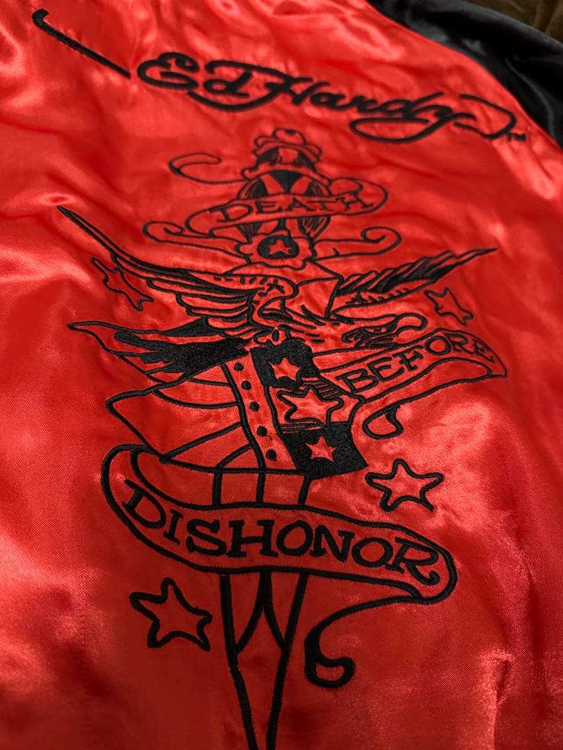 ２面用 Ed Hardy 龍 日本限定 スカジャン vintage サテン