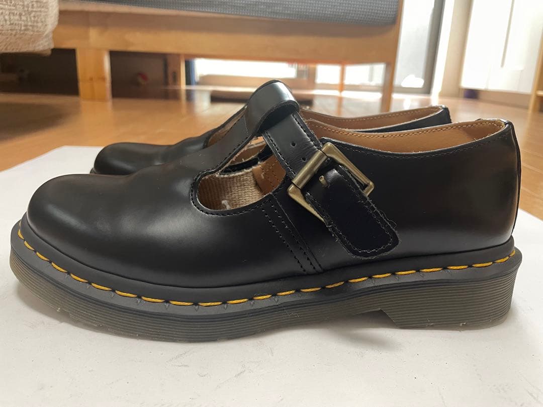 【美品】Dr. Martens メリージェーン 黒 レザー厚底靴
