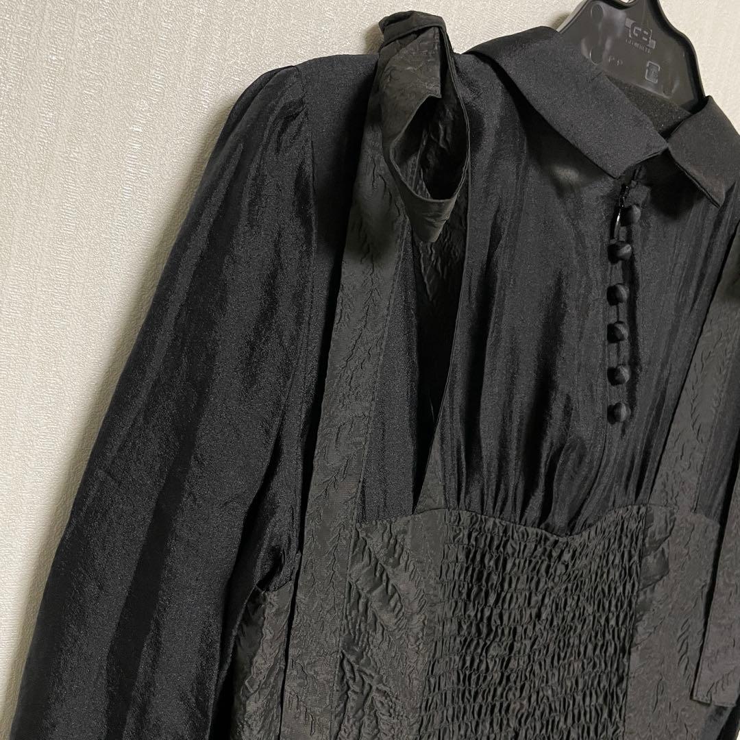 【FURFUR】シアーシャツコンビドレス