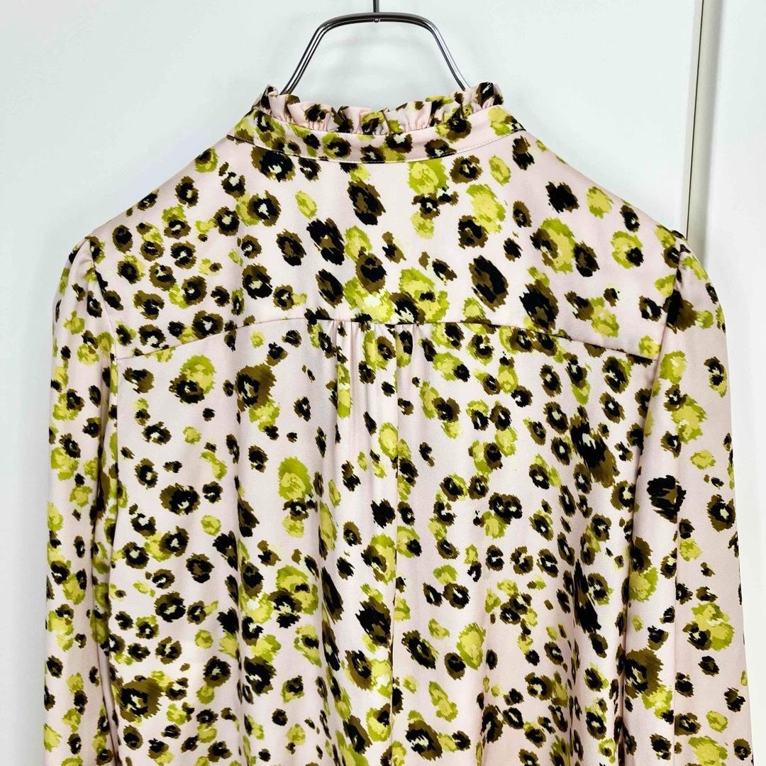 24SS アナイ レオパードプリントスタンドフリル ブラウス サイズ36