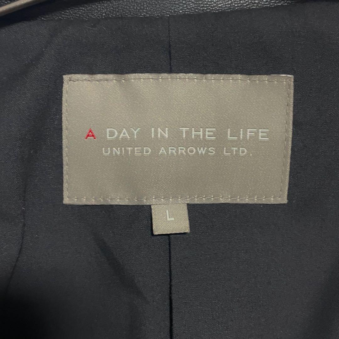 ユナイテッドアローズ ラムレザー ダブルライダースジャケット　L