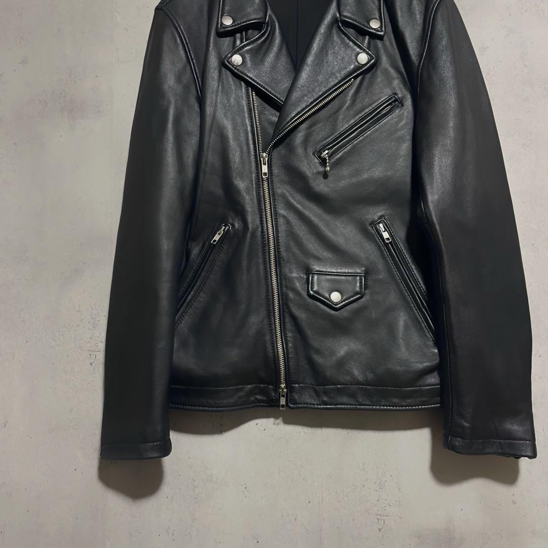 ユナイテッドアローズ ラムレザー ダブルライダースジャケット　L