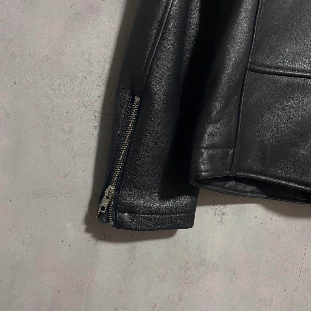 ユナイテッドアローズ ラムレザー ダブルライダースジャケット　L