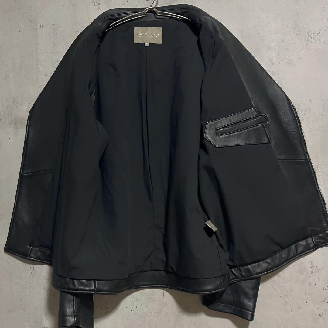ユナイテッドアローズ ラムレザー ダブルライダースジャケット　L