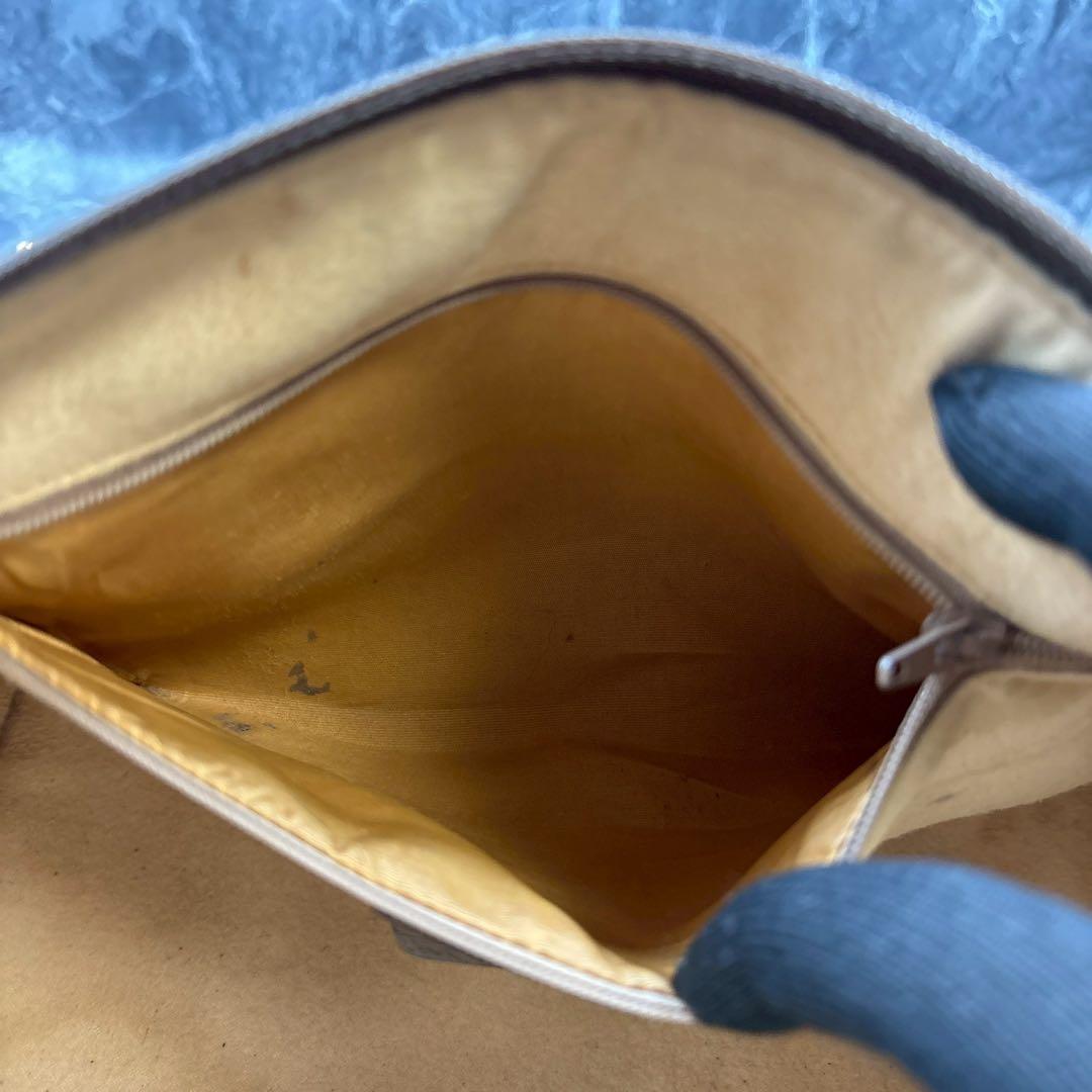 ✨美品✨GUCCI GG シェリーライン ボストンバッグ ベージュ レザー ロゴ