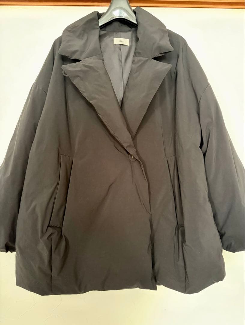 IENA 撥水テイラーコクーンダウン　黒　36