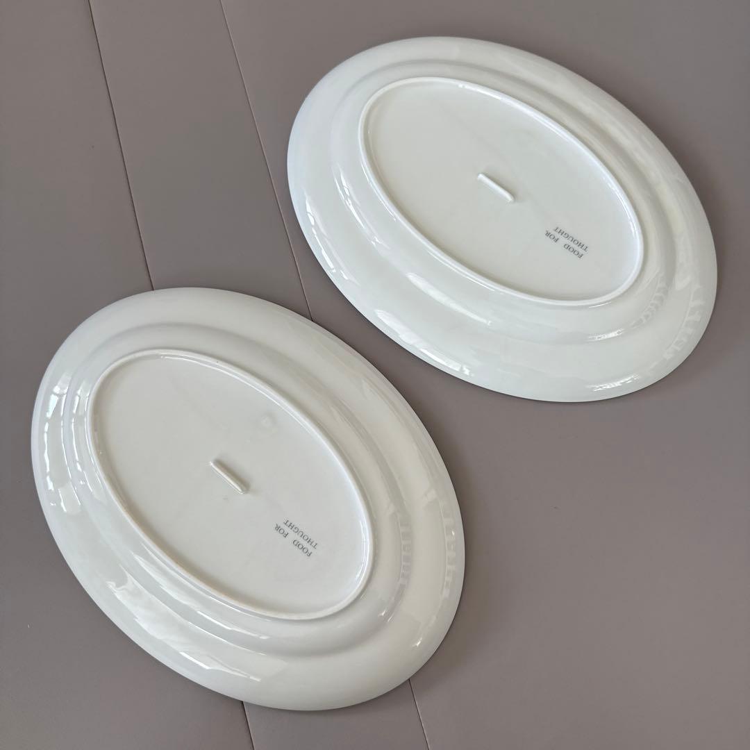 FOOD FOR THOUGHT オーバルプレート2枚セット