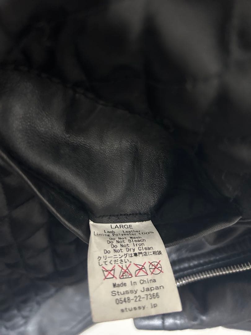 Stussy レザージャケット シングルライダース ステューシー ラムレザー