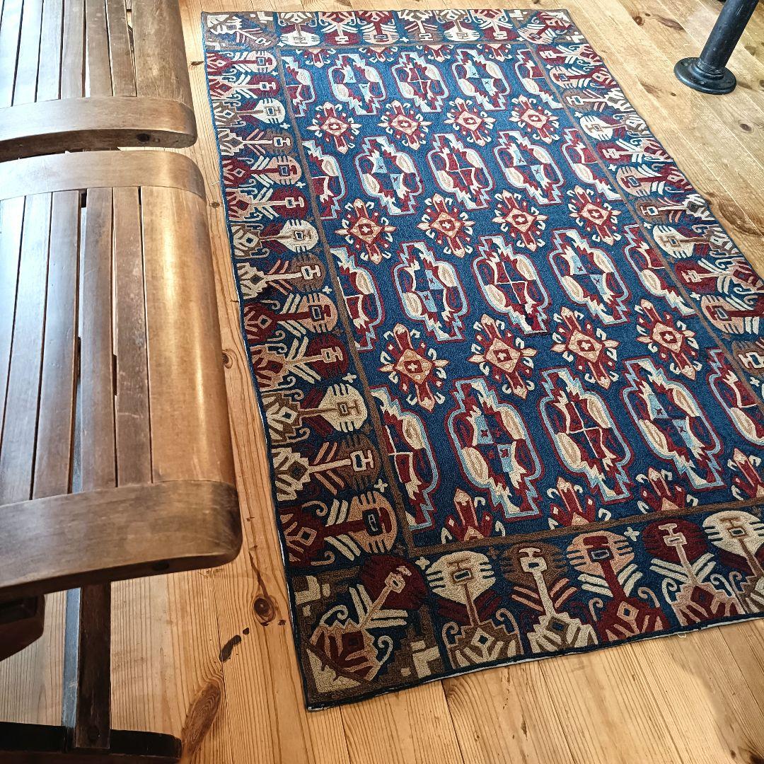 【はる】80s 総刺繍！ ヴィンテージ タペストリー ヴィンテージラグ