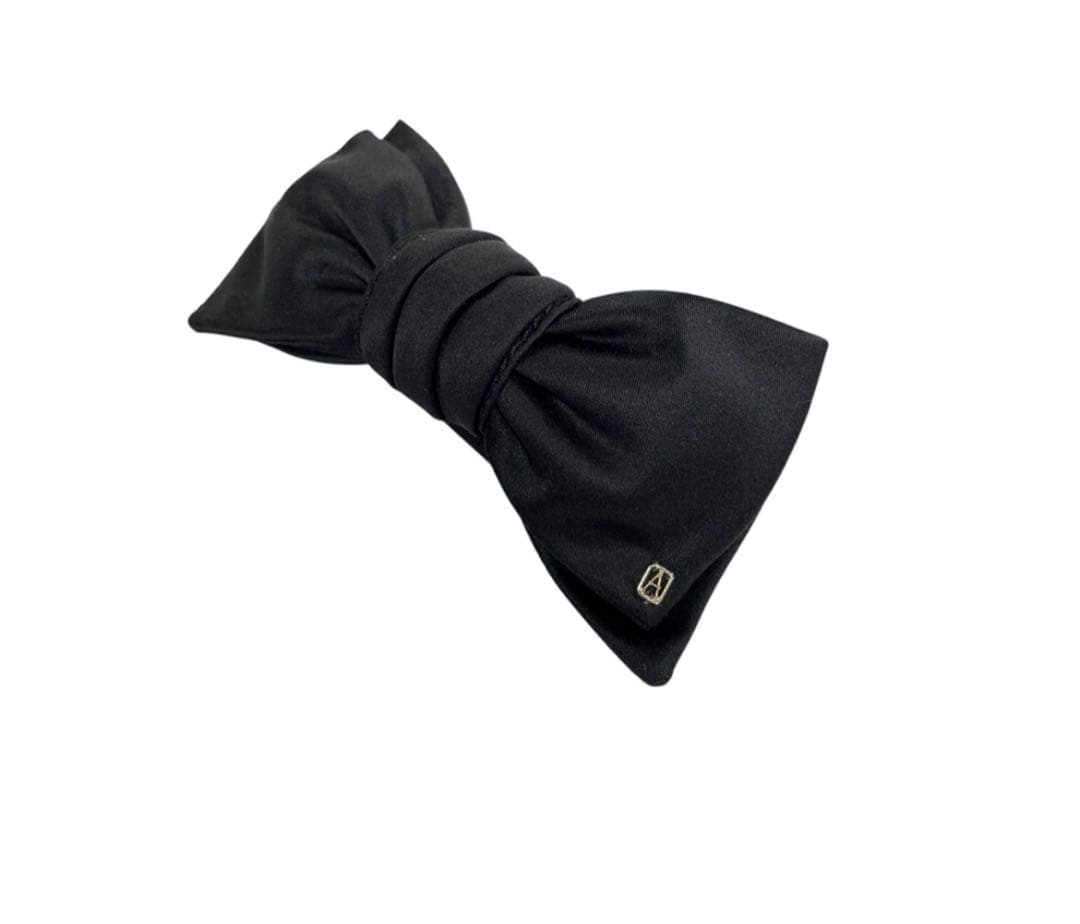 ブラックリボンヘアアクセサリー