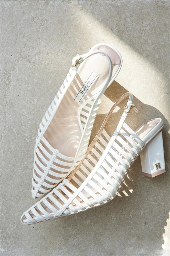 ハーリップトゥ Becca Slingback Sandals ホワイト 38