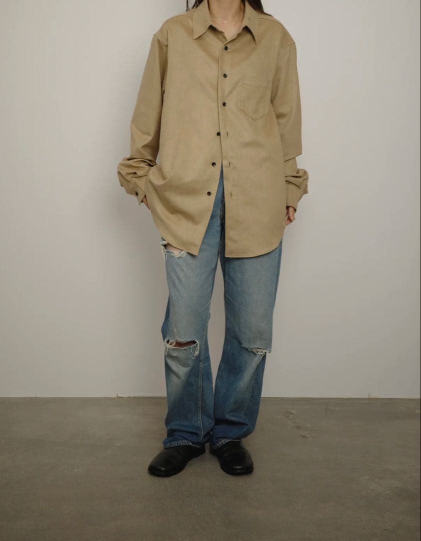 トップス OOTHO Original Faux Suede Shirt / Sand
