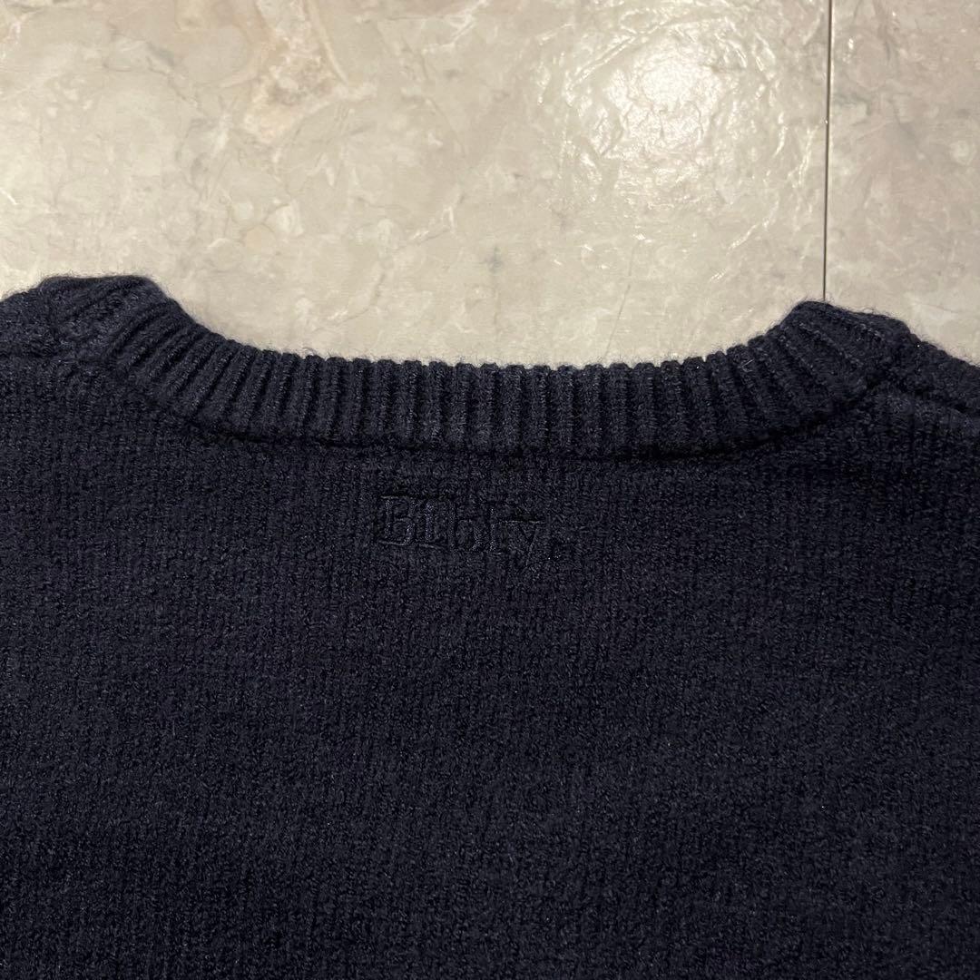 【新品未使用】Bibiy. パフスリーブファーニット ネイビー