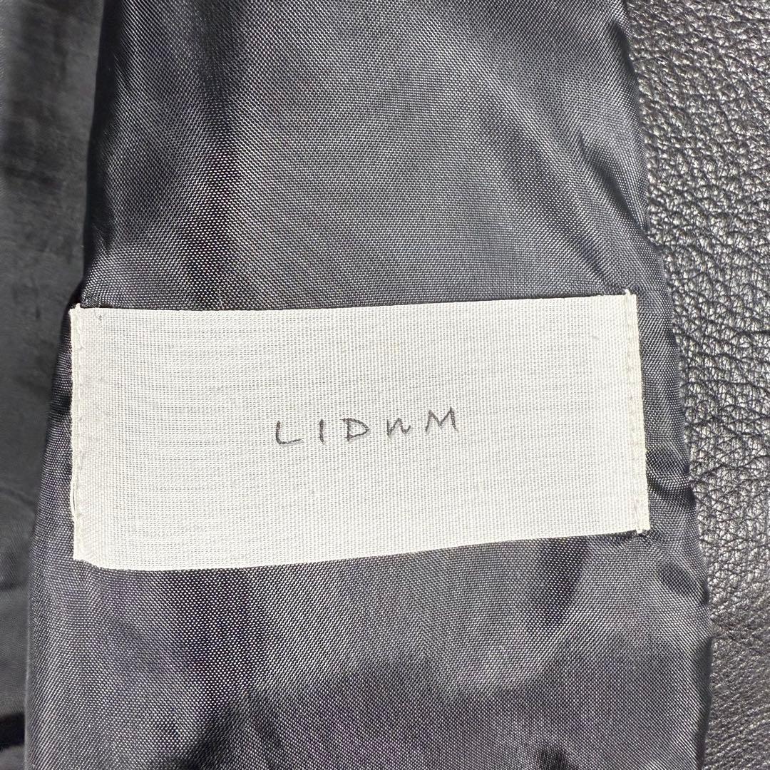 【極美品】リドム　ライダースジャケット　Wジップ　ラムレザー　黒　L