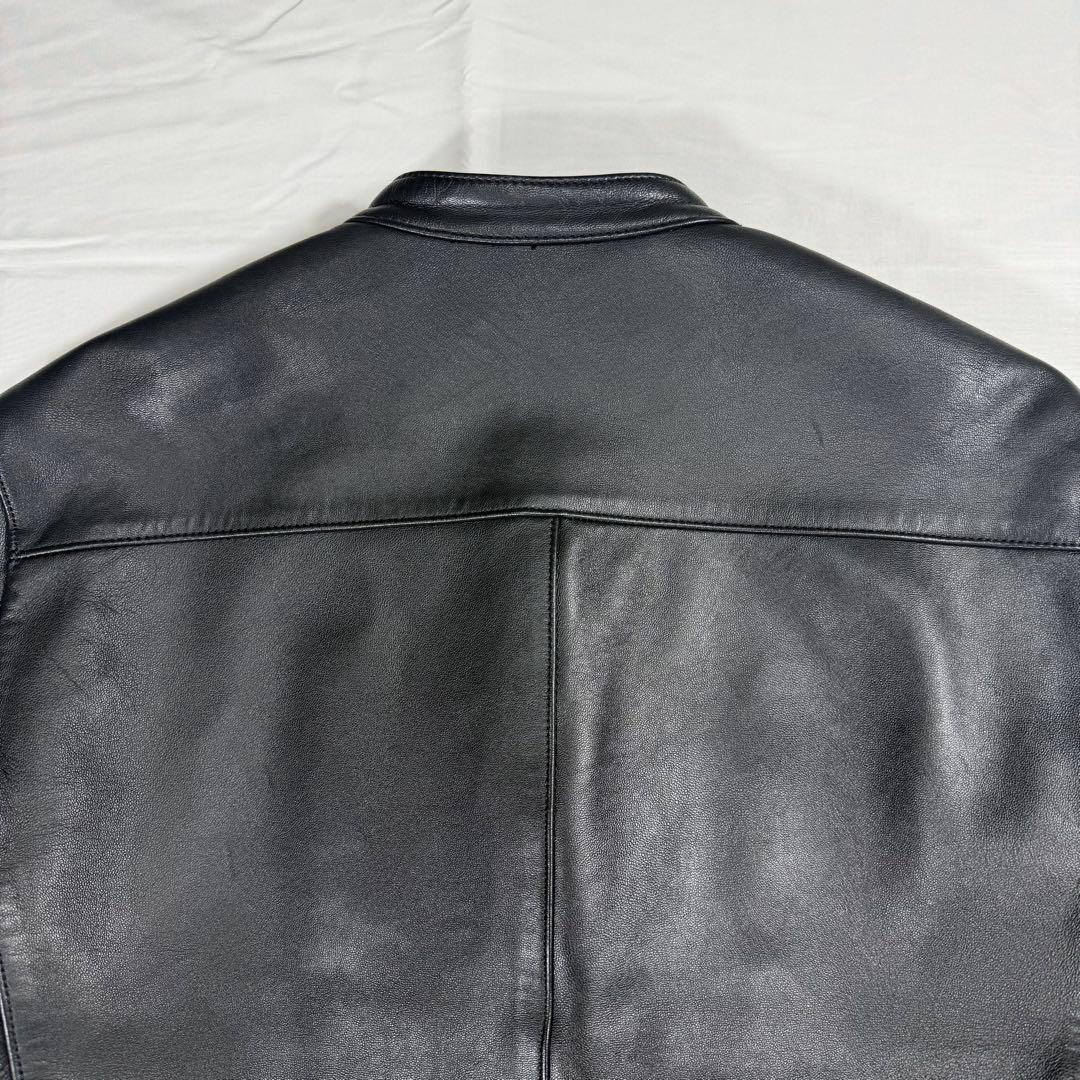 【極美品】リドム　ライダースジャケット　Wジップ　ラムレザー　黒　L